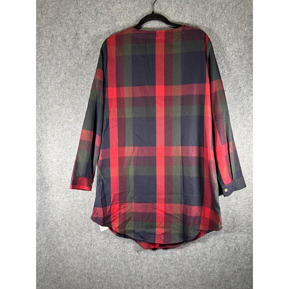 Cupshe Dress Women M Red Plaid Lady Leisure Cotton Rolled Sleeves Mini Summer - Picture 6 of 7